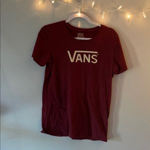 Vintage maroon Vans tee